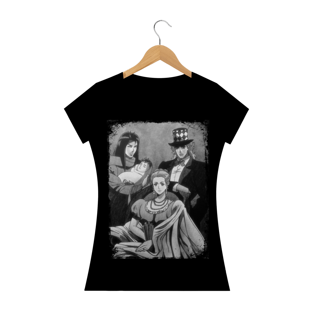 Nome do produto: Camiseta Feminina Erina, Straits e Speedwagon - JoJo\'s Bizarre Adventure Part 1: Phantom Blood