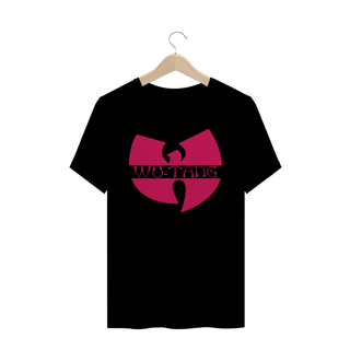 Nome do produtoCamiseta de Malha Quality Wu Tang Clan Logo Texto Tradicional Vermelho Escuro