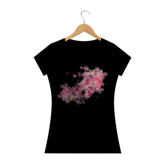 Nome do produto Camiseta Baby Long Feminina Estampa Flores Espalhadas
