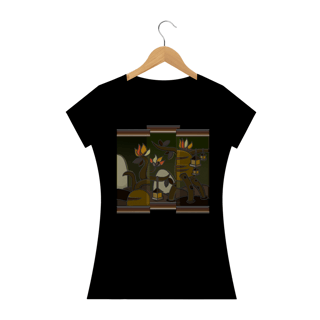 Nome do produto Camiseta baby Long Quality Feminina Estampa Quadro Artístico