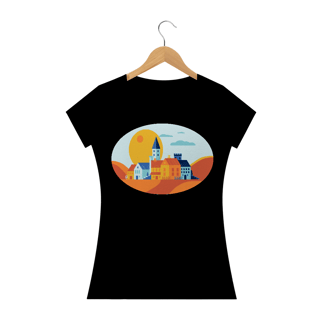Nome do produto Camiseta Baby Long Quality Estampa Desenho Pequena Cidade
