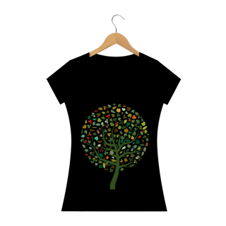 Nome do produto Camiseta Baby Long Quality Estampa Desenho Árvore Gigante