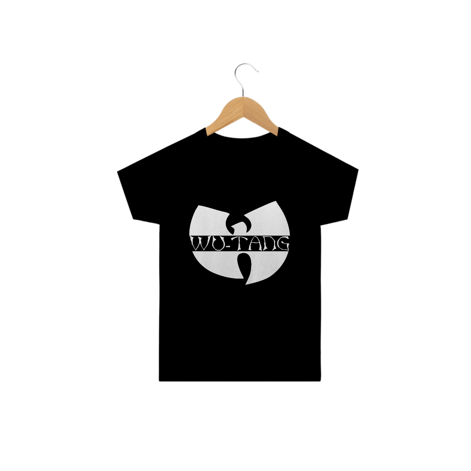 Camiseta Infantil Wu Tang Clan Logo Tradicional Branco