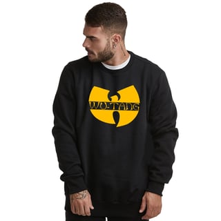 Moletom Fechado Wu Tang Clan Interior Flanelado Logo Tradicional Amarelo