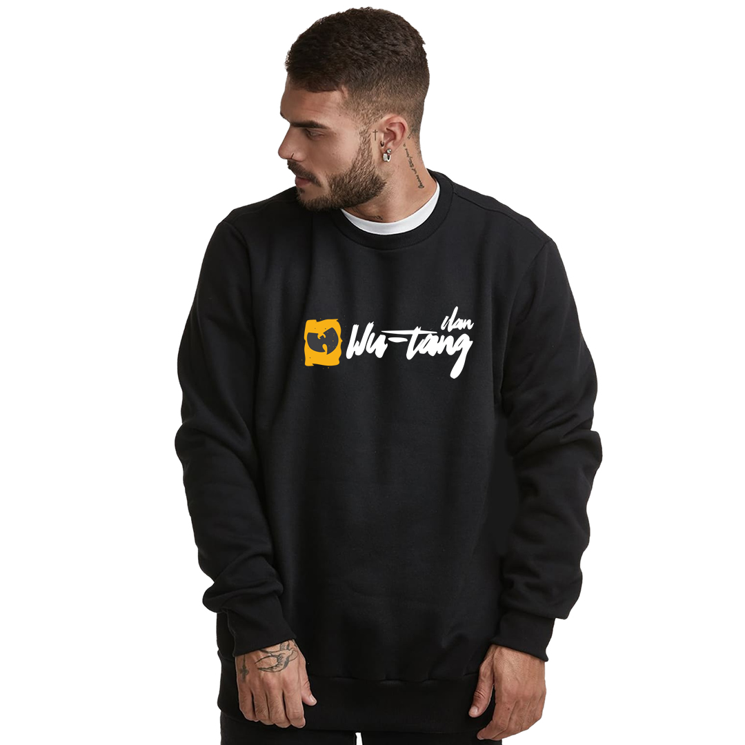Nome do produto: Moletom Fechado Wu Tang Clan Interior Flanelado Logo Grafite