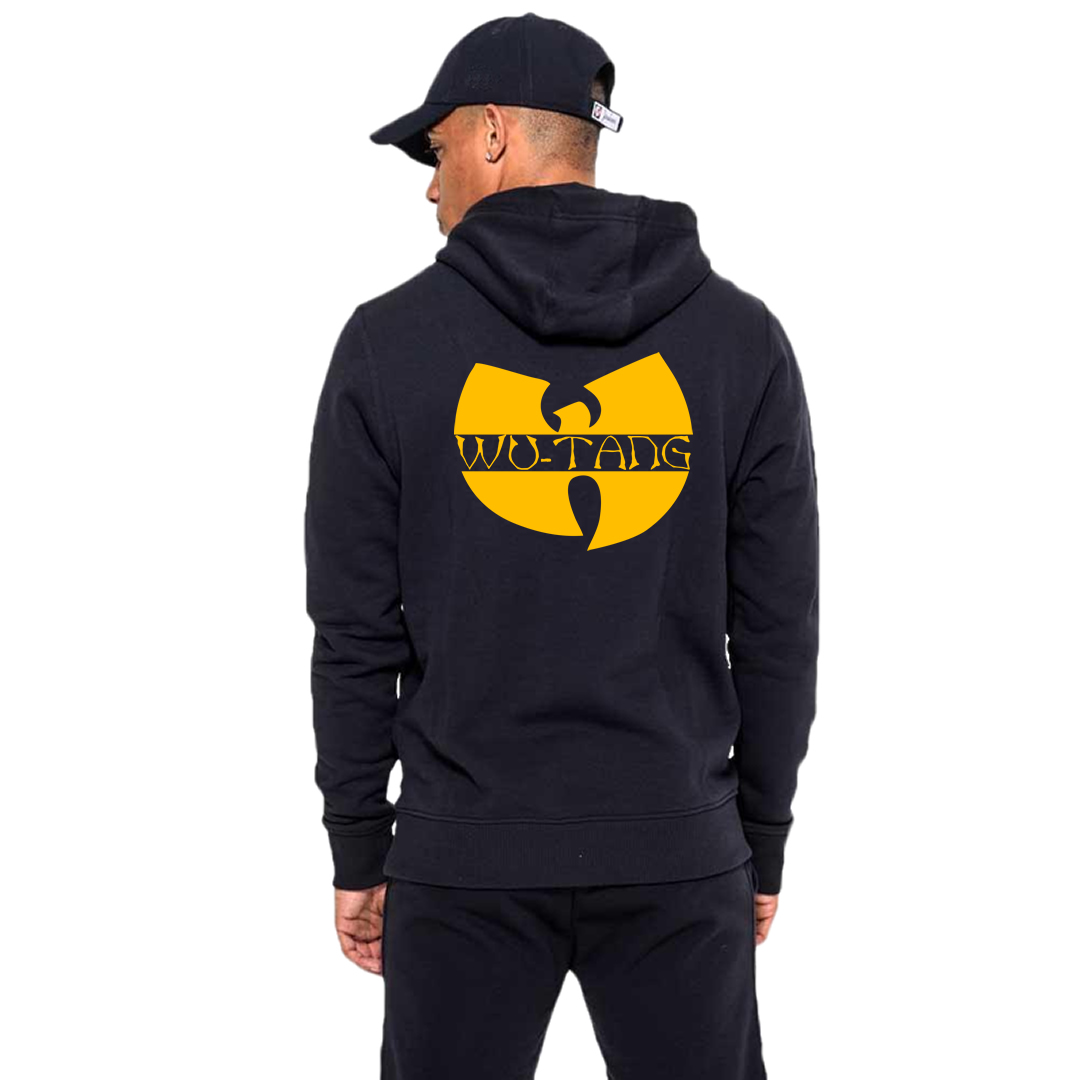 Moletom Aberto Ziper Wu Tang Clan Interior Flanelado Logo Tradicional Amarelo