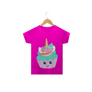 Nome do produtoCamiseta infantil Cup Cake Unicórnio