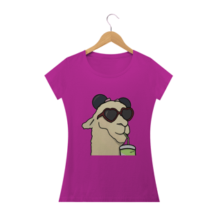 Nome do produtoCamiseta Feminina Sticker Lhama