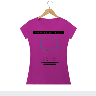 Nome do produtoCamiseta Feminina Propriedade Felina