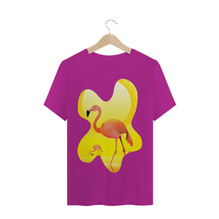 Nome do produto Camiseta Quality Estampa Garça Rosa