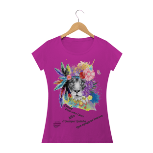 Nome do produtoUma Leoa! Camisa Feminina Baby Long Quality