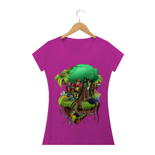Nome do produtoCamiseta Baby Long Feminina - Ilha Flutuante