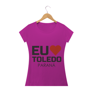 Nome do produtoCamiseta Baby Long Feminina - Eu Amo Toledo Paraná