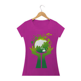Nome do produtoCamiseta Baby Long Feminina - Planeta Sustentável