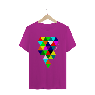 Nome do produtoTriângulos Coloridos, Camiseta Masculina, Bluza.com.br