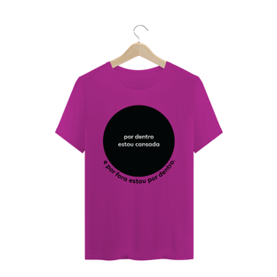 Nome do produtocamiseta feminina - por dentro estou cansada