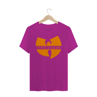 Nome do produtoCamiseta de Malha Quality Wu Tang Clan Logo Texto Tradicional Laranja