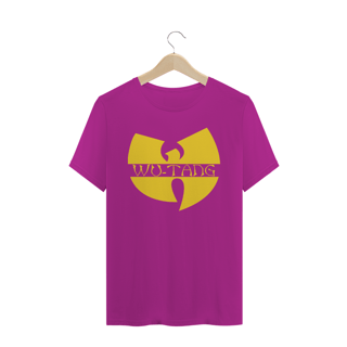 Nome do produtoCamiseta de Malha Quality Wu Tang Clan Logo Texto Tradicional Amarelo Claro