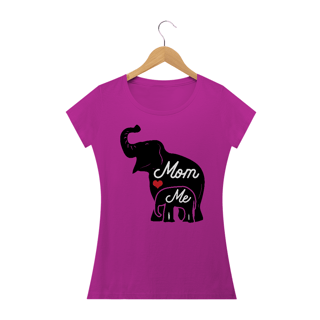 Nome do produto Camiseta Baby Long Quality Estampa Elefante Mom Me