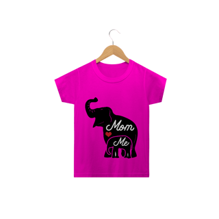 Nome do produto Camiseta Classic Infantil Estampa Elefante Frase Mom Me