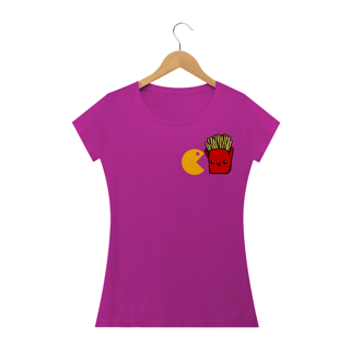 Nome do produto Camiseta Baby Long Quality Estampa PAC-MAN com Fritas