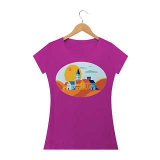 Nome do produto Camiseta Baby Long Quality Estampa Desenho Pequena Cidade