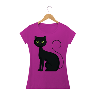 Nome do produto Camiseta Quality Estampa Gato Preto