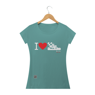 Nome do produto T-Shirt Baby Long Estonada Quick Racing | I love kart.