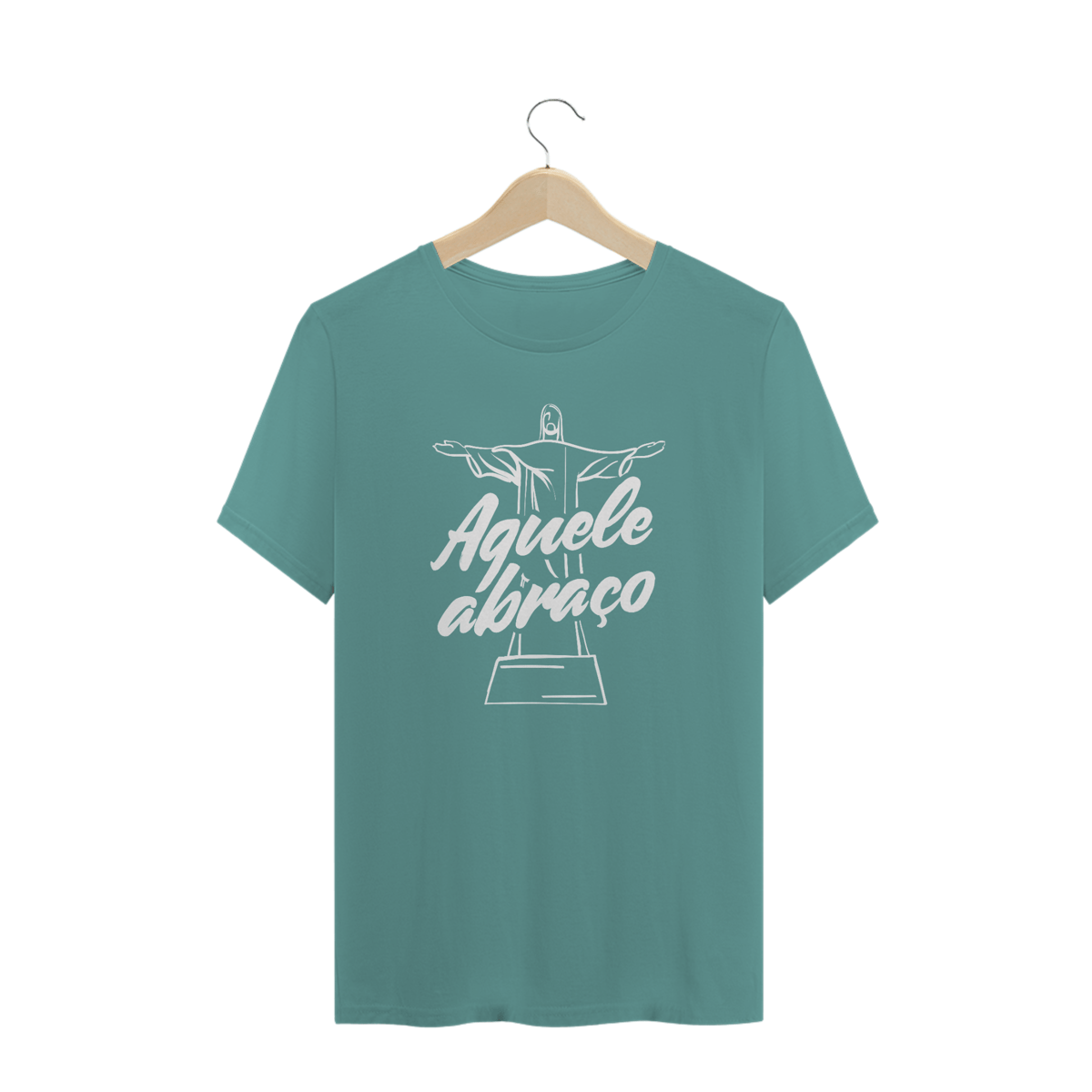 Nome do produto: Abraço Carioca / T-Shirt Prime Masculina Verde ou Cinza estonada