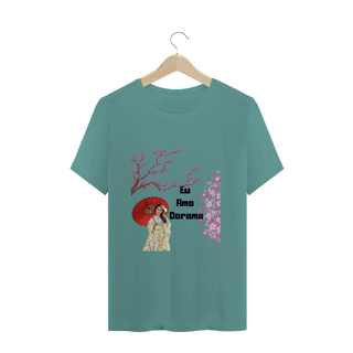 Camiseta Estonada - Eu Amo Dorama - Letra Cor Preto