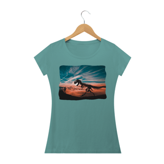 Nome do produto Camiseta Baby Long Estonada Estampa Passeando com Dinossauro
