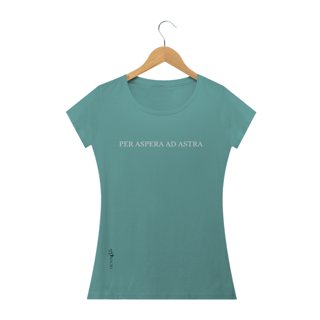 Nome do produto Camiseta envelhecida feminina Per aspera ad astra