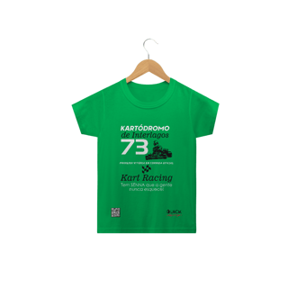Nome do produto T-Shirt Quality Quick Racing Infantil | 1973 Kartódromo de Interlagos - 1ª Vitória em corrida oficial. [QRCode]