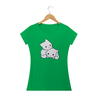 Nome do produtoCamisa Feminina Gatos Fofos +Cores