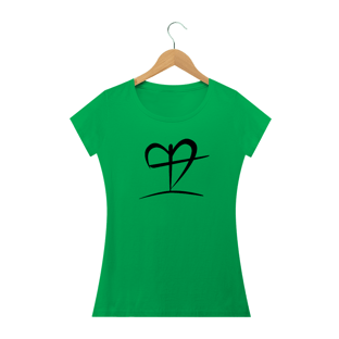 Nome do produtoCamisa Feminina Banca Coração e Cruz +Cores