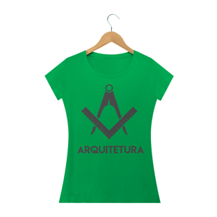 Nome do produtoCamiseta Baby Long Arquitetura Logo Colorida