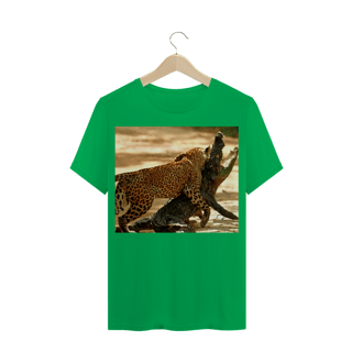 Nome do produto LEOPARDO INDIANO ATACANDO CROCODILO MUGGER