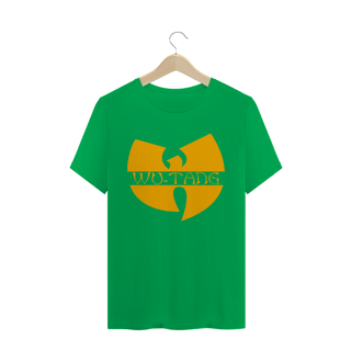 Nome do produtoCamiseta de Malha Quality Wu Tang Clan Logo Texto Tradicional Amarelo