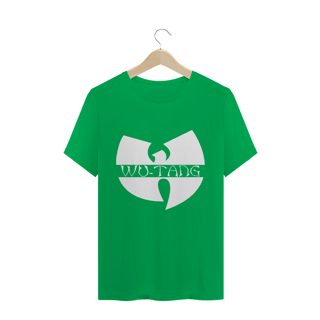 Nome do produtoCamiseta de Malha Quality Wu Tang Clan Logo Texto Tradicional Branco