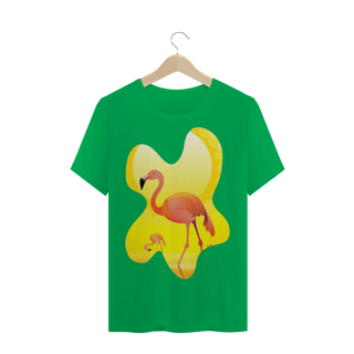 Nome do produto Camiseta Quality Estampa Garça Rosa