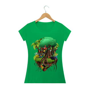 Nome do produtoCamiseta Baby Long Feminina - Ilha Flutuante