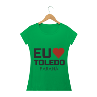 Nome do produtoCamiseta Baby Long Feminina - Eu Amo Toledo Paraná