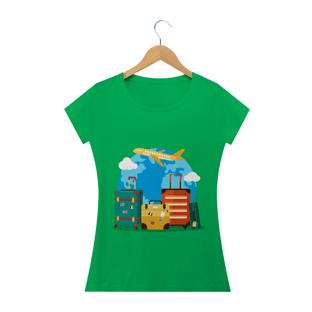 Nome do produtoCamiseta Baby Long Feminina - Travel Time