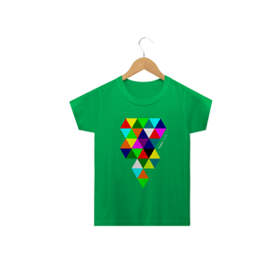 Nome do produtoTriângulos Coloridos, Camiseta Infantil, Bluza.com.br
