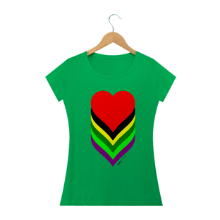 Nome do produtoCorações Coloridos, Camiseta Feminina, Bluza.com.br
