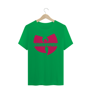 Nome do produtoCamiseta de Malha Quality Wu Tang Clan Logo Texto Tradicional Vermelho Escuro