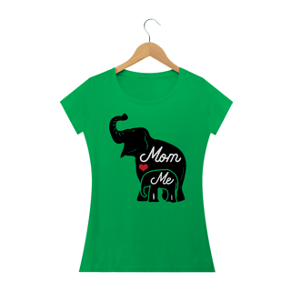 Nome do produto Camiseta Baby Long Quality Estampa Elefante Mom Me