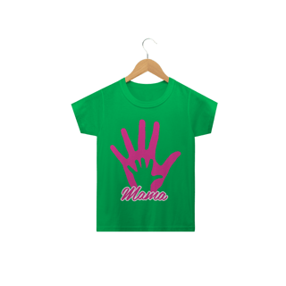 Nome do produto Camiseta Classic Infantil Estampa Mão Mamãe