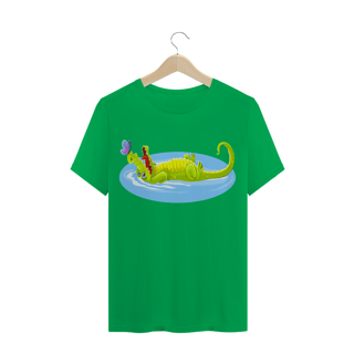 Nome do produto Camiseta Quality Masculina Estampa Jacaré Relaxando na Água