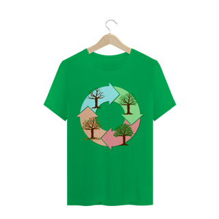 Nome do produto Camiseta Quality Masculina Estampa Ciclo de vida das árvores